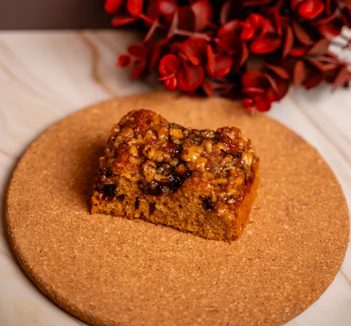 Tönkölyös-szilvás grillázsszelet