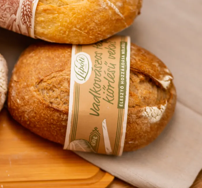 Teljes kiőrlésű vadkovászos vekni 